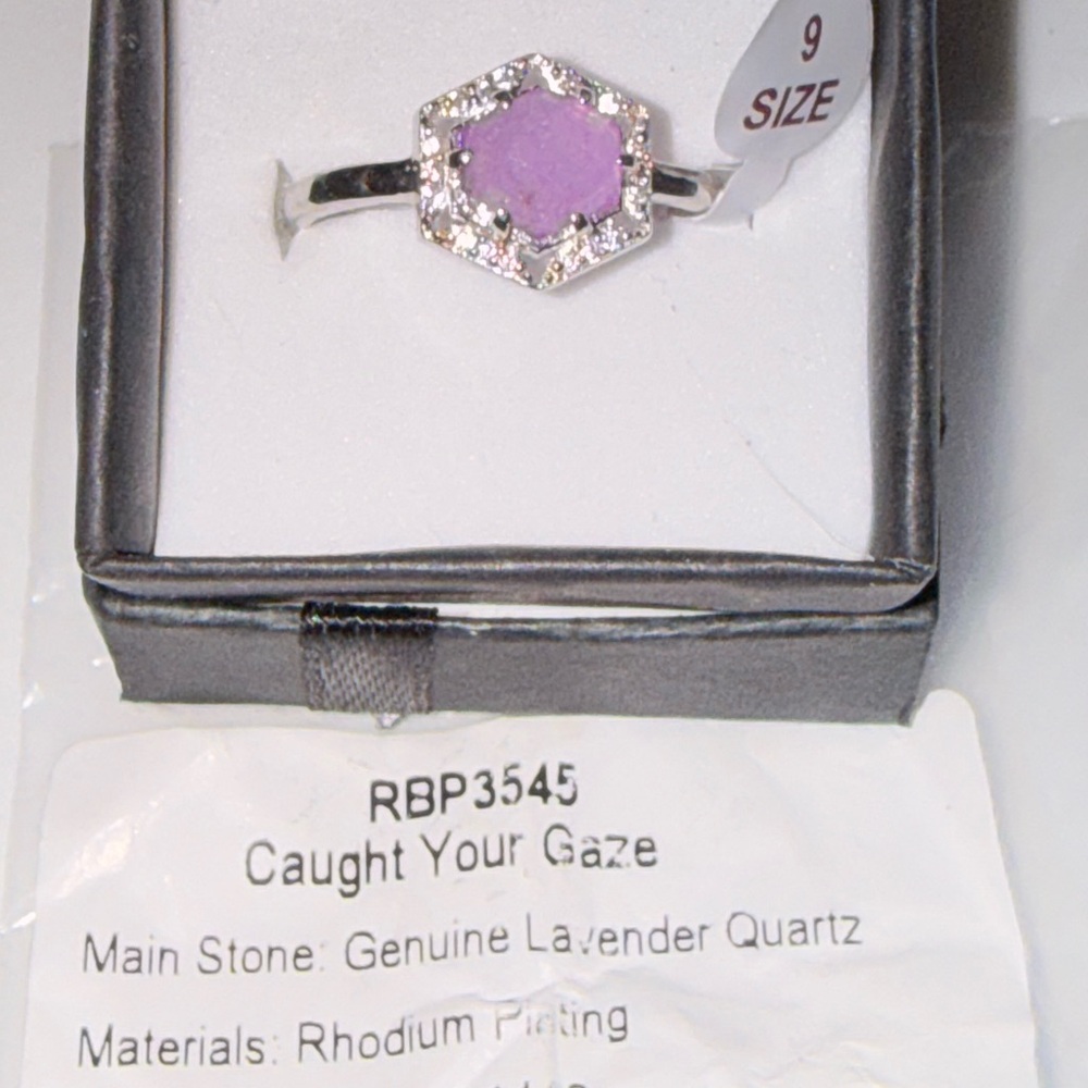 Caught Your Gaze Lavender Quartz Silver Ring